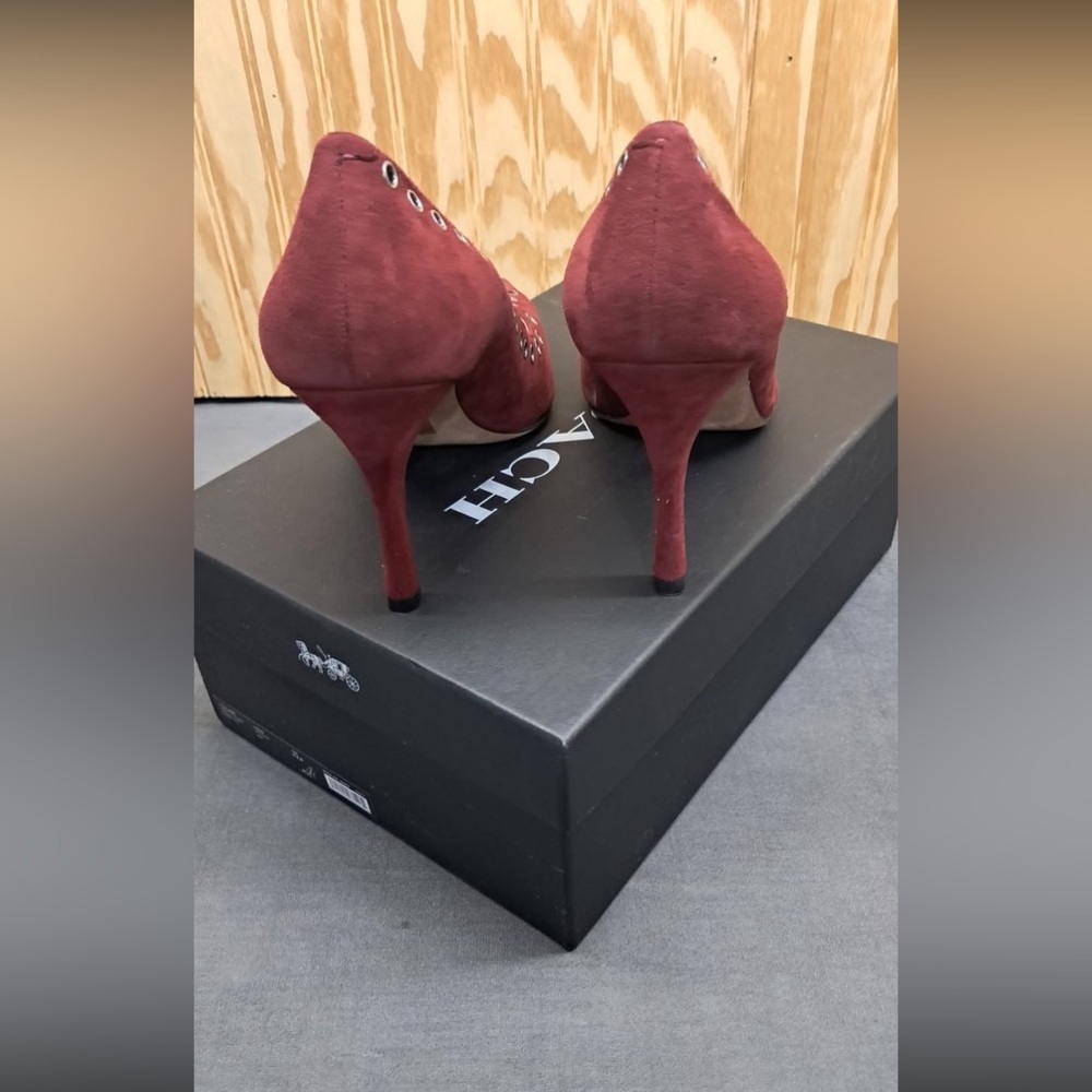 Coach Merlot Varick Pump Heels - Picture 2 of 8